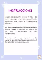 Vista previa - Tarjetas / Manipulativos - Sumes hivernals (ninots de neu) - página 1