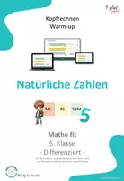 Vorschau - Präsentationen/Tafelbilder - Mathe fit: Kopfrechnen - Natürliche Zahlen - Deckblatt