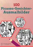 Vorschau - Mal- und Bastelvorlagen - 100 Picasso-Gesichter zum Ausmalen - Deckblatt