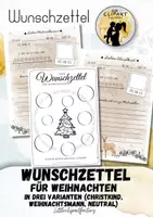 Vorschau - Arbeitsblätter - Wunschzettel an das Christkind oder Weihnachtsmann - Deckblatt