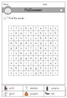 Vorschau - Arbeitsblätter - Halloween Arbeitsblatt Suchsel Wordsearch differenziert - Englisch - Seite 2