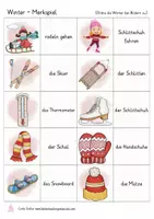 Vista previa - Juegos / Gamificación - Winter Merkspiel / Memo Grundschule Deutsch / Alemán - página 2
