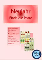Vorschau - Spiele - Finde die Paare Spiel Thema Neujahr - Deckblatt