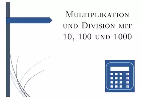 Vorschau - Arbeitsblätter - Multiplikation und Division mit 10, 100 und 1000 | Mathematik | 26 Spalten - Seite 1