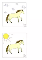 Vorschau - Stundenentwürfe - Wetter-Symbol-Karten mit Pferd - Seite 1