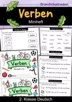 Vorschau - Arbeitsblätter - Miniheft Verben | Wortarten | Deutsch 2. Klasse - Deckblatt