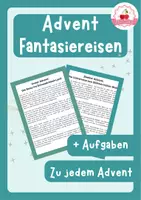 Vorschau - Arbeitsblätter - Fantasiereise für jeden Advent + Aufgaben - Deckblatt