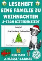 Vorschau - Arbeitsblätter - Leseheft Weihnachten Hund Deutsch 2. Klasse Leseverständnis - Deckblatt