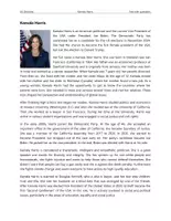 Vorschau - Arbeitsblätter - Kamala Harris – Text with questions - Deckblatt