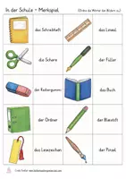 Vista previa - Juegos / Gamificación - SCHULE memo Spiel Deutsch / Alemán - página 2