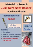 Vorschau - Arbeitsblätter - "Das Herz eines Boxers" (Lutz Hübner) Material zu Szene 4: Rache! Leos Racheplan erarbeiten und reflektieren - Deckblatt