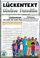 Vorschau - Arbeitsblätter - Lückentext "Ich stelle dir meine Familie vor" Possessivpronomen DaZ / Deutsch - Deckblatt