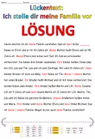 Vorschau - Arbeitsblätter - Lückentext "Ich stelle dir meine Familie vor" Possessivpronomen DaZ / Deutsch - Seite 3