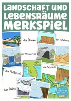 Aperçu - Jeux - Landschaftsformen Deutsch Sachunterricht Spiel Allemand - Page de couverture