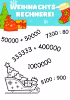 Vorschau - Arbeitsblätter - Weihnachten Mathematik Klasse 4 - Deckblatt