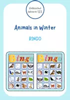 Vorschau - Spiele - BINGO - Animals in Winter - Deckblatt