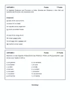 Vorschau - Arbeitsblätter - Klassenarbeit zu Adjektiven, Verben, Nomen und Pronomen - Seite 1