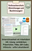 Vorschau - Stundenentwürfe - Verbraucherschutz: Einrichtungen und Bestimmungen | WR 8/9 - Deckblatt