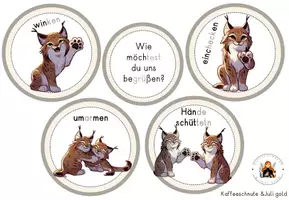 Vorschau - Fördermaterial/Inklusion - Begrüßungen: Begrüßungsritual Klassentier Luchs - Seite 1