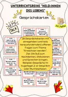 Vorschau - Arbeitsblätter - Heldinnen & Helden: Gesprächs- und Murmelkarten - Deckblatt