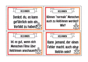 Vorschau - Arbeitsblätter - Heldinnen & Helden: Gesprächs- und Murmelkarten - Seite 2