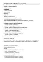 Vorschau - Stundenentwürfe - Unterrichtsentwurf - Sport - UV - Sprinten - Deckblatt