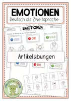Vorschau - Arbeitsblätter - EMOTIONEN (NOMEN) Artikelübung - Deckblatt