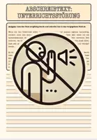 Vorschau - Arbeitsblätter - Abschreibtext Unterrichtsstörung inklusive Reflexion - Deckblatt
