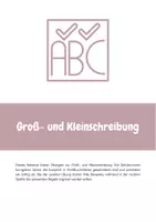 Vorschau - Arbeitsblätter - Groß- und Kleinschreibung - Deckblatt