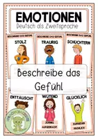 Vorschau - Fördermaterial/Inklusion - EMOTIONEN Beschreibe das Gefühl! / Sag es nicht! - Deckblatt