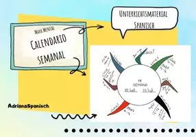 Vorschau - Arbeitsblätter - Mapa Mental Calendario semanal-Kalender Woche - Seite 1