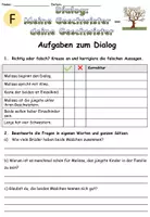 Vorschau - Arbeitsblätter - Dialog "Meine Geschwister" mit Aufgaben - 2fach Differenzierung DaZ / Deutsch - Seite 2