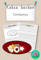 Vorschau - Arbeitsblätter - Leckere Weihnachskekse backen - Schreibanlass - Deckblatt