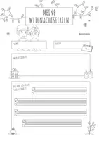 Vorschau - Arbeitsblätter - Schreibanlass Weihnachtferien – kreatives Schreiben – Lineatur 1. Klasse - Seite 1