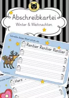 Vorschau - Arbeitsblätter - Abschreibkartei Winter & Weihnachten🎄❄️ - Deckblatt