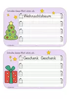Vorschau - Arbeitsblätter - Abschreibkartei Winter & Weihnachten🎄❄️ - Seite 1