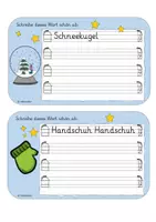 Vorschau - Arbeitsblätter - Abschreibkartei Winter & Weihnachten🎄❄️ - Seite 2