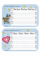 Vorschau - Arbeitsblätter - Abschreibkartei Winter & Weihnachten🎄❄️ - Seite 3