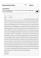 Vorschau - Fördermaterial/Inklusion - Unsere neue Schule | 3x Klassenarbeit Deutsch – Brief - Seite 1