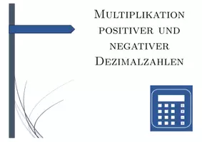Vorschau - Arbeitsblätter - Multiplikation positiver und negativer Dezimalzahlen | Mathematik | 26 Spalten - Seite 1