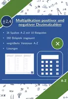 Vorschau - Arbeitsblätter - Multiplikation positiver und negativer Dezimalzahlen | Mathematik | 26 Spalten - Deckblatt