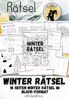 Vorschau - Arbeitsblätter - Winter Rätselblock für die erste Klasse/Vorschule - Deckblatt