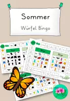 Vorschau - Spiele - Sommer Würfel Bingo - spielend lernen - Deckblatt