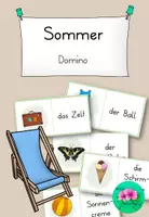 Vorschau - Spiele - Sommer Domino - Wörter üben - Deckblatt