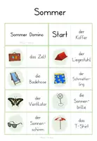 Vorschau - Spiele - Sommer Domino - Wörter üben - Seite 1