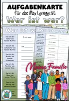Vorschau - Aufgabenkarten - "Wer ist wer?" Meine Familie- Aufgabenkarte für das Max Lerngerät - DaZ / DaF / Deutsch - Deckblatt