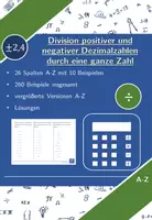 Vorschau - Arbeitsblätter - Division positiver und negativer Dezimalzahlen durch eine ganze Zahl | Mathematik | 26 Spalten - Deckblatt