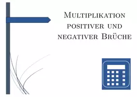 Vorschau - Arbeitsblätter - Multiplikation positiver und negativer Brüche | Mathematik | 26 Spalten - Seite 1