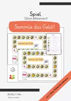 Vorschau - Stationenlernen - Brettspiel "Sammle das Geld" 3fach differenziert - Geldwerte - Geldbeträge - nur Euro - Deckblatt