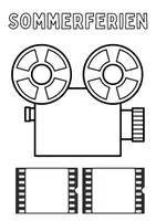 Vorschau - Mal- und Bastelvorlagen - Sommerferien Filmkamera Sommer Ferien Filmprojektor Rückblick Ferienrückblick - Seite 3